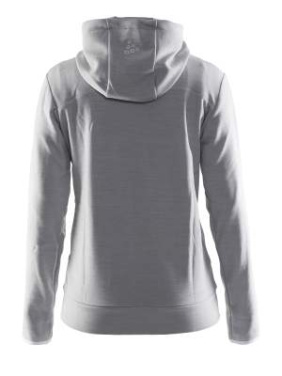 Leisure Hood – Jacke mit durchgehendem Reißverschluss (Damen), Graumeliert/Weiß/Graumeliert - Craft (2)