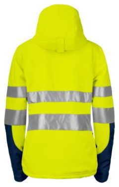 6424 EN ISO 20471 CLASS 3/2 – Wattierte Jacke (Damen), Gelb/Marineblau - ProJob (2)