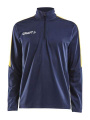 Progress Halfzip LS – T-Shirt (Herren), Marineblau/Schwedengelb