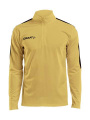 Progress Halfzip LS – T-Shirt (Herren), Schweden Gelb/Schwarz