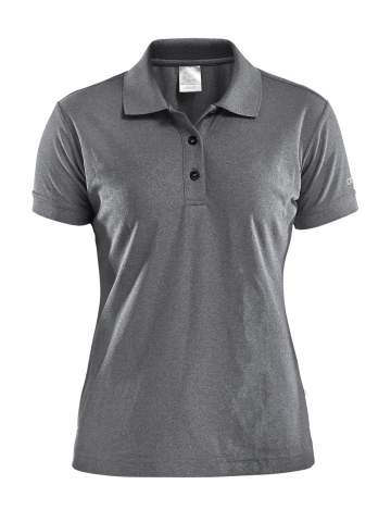 Shirt Pique Classic – Poloshirt (Damen), Dunkelgrau Melange - Craft