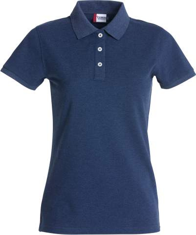 Stretch Premium – Poloshirt (Damen), Blaue Melange - Clique (1)