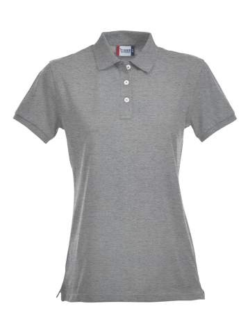Stretch Premium – Poloshirt (Damen), graue Melange - Clique (1)