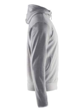 Leisure Hood – Jacke mit durchgehendem Reißverschluss (Herren), Graumeliert/Weiß/Graumeliert - Craft (4)