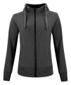 Classic Hoody – Jacke mit durchgehendem Reißverschluss (Damen), Anthrazit-Melange