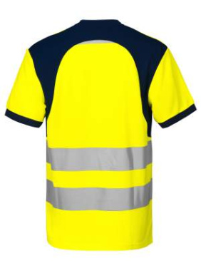 6009 EN ISO 20471 CLASS 2 – T-Shirt, Gelb/Marineblau – ProJob (2)
