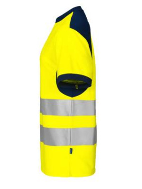 6009 EN ISO 20471 CLASS 2 – T-Shirt, Gelb/Marineblau – ProJob (3)