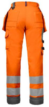 6519 – Hose (Damen), EN ISO 20471 CLASS 2, Orange/Grau - ProJob (2)