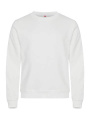 Basic – Sweatshirt mit Rundhalsausschnitt, Weiß
