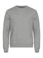 Basic – Sweatshirt mit Rundhalsausschnitt, graue Melange