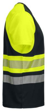 6020 EN ISO 20471 CLASS 1 – T-Shirt, Gelb/Schwarz – ProJob (4)