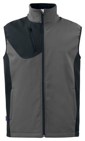 3702 SOFTSHELL – Weste, Grau – ProJob (1)