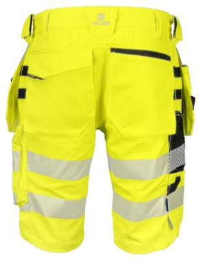 6575 STRETCH EN ISO 20471 CLASS 2/1 – Shorts, Gelb/schwarz – ProJob (3)