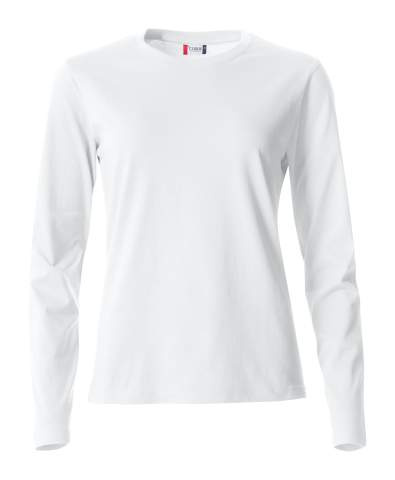 Basic-T L/S – T-Shirt (Damen), Weiß - Clique (1)