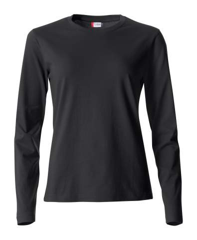 Basic-T L/S – T-Shirt (Damen), Schwarz - Clique (1)