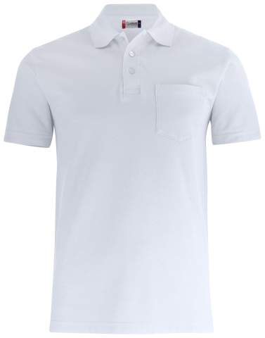 Basic Pocket – Poloshirt, Weiß – Clique (1)