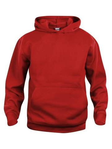 Basic – Kapuzenpullover (Kinder), Rot - Clique (1)