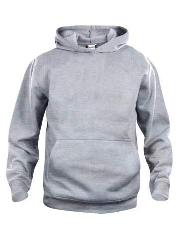 Basic – Kapuzenpullover (Kinder), graue Melange - Clique (1)