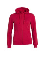 Basic Hoody – Jacke mit durchgehendem Reißverschluss (Damen), Rot