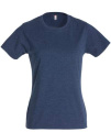 New Classic-T – T-Shirt (Damen), Blaue Melange
