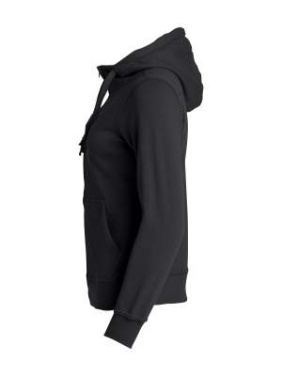 Basic Hoody – Jacke mit durchgehendem Reißverschluss (Damen), Schwarz - Clique (3)