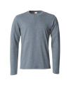 Basic-T L/S – T-Shirt, graue Melange