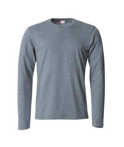 Basic-T L/S – T-Shirt, graue Melange - Clique (1)