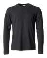 Basic-T L/S – T-Shirt, Schwarz