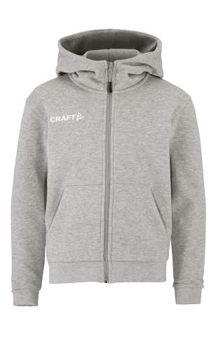 Community 2.0 Logo FZ – Kapuzenpullover (Kinder), Graumeliert - Craft (1)