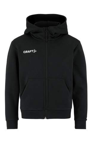 Community 2.0 Logo FZ – Kapuzenpullover (Kinder), Schwarz - Craft (1)