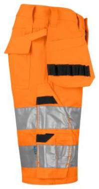 6535 EN ISO 20471 Class 2/1 – Shorts, Orange/Schwarz – ProJob (4)