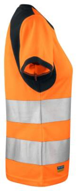 6012 EN ISO 20471 CLASS 2/1 – T-Shirt (Damen), Orange/Schwarz - ProJob (2)