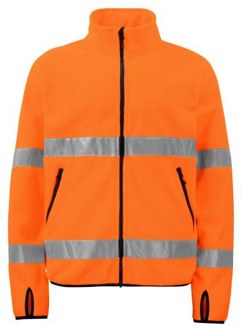 6327 EN ISO 20471 CLASS 3 – Fleecejacke, Orange/Schwarz – ProJob (1)