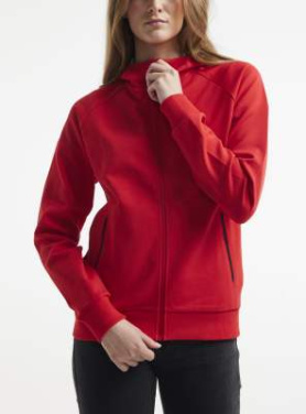 CORE Soul Hood – Jacke mit durchgehendem Reißverschluss (Damen), Leuchtend Rot - Craft (3)