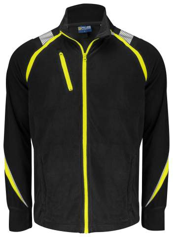 2328 MICROFLEECE – Jacke, Schwarz/Gelb – ProJob (1)