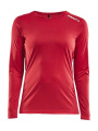 Rush LS – T-Shirt (Damen), Leuchtend Rot