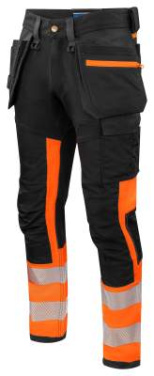 6540 – Hose, EN ISO 20471 CLASS 1, Orange/Schwarz - ProJob (2)