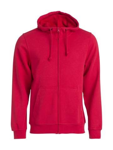 Basic Hoody – Jacke mit durchgehendem Reißverschluss, Rot – Clique (1)