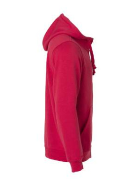Basic Hoody – Jacke mit durchgehendem Reißverschluss, Rot – Clique (4)