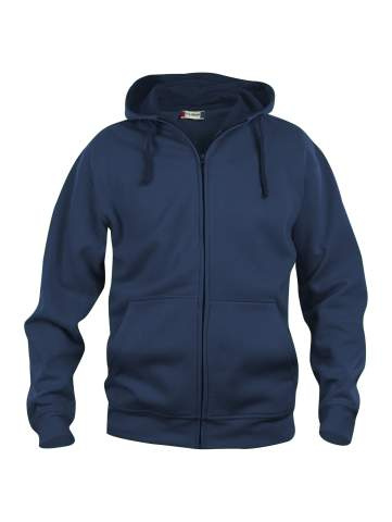 Basic Hoody – Jacke mit durchgehendem Reißverschluss, Dunkelblau – Clique (1)