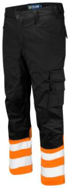 6537 – Stretchhose, EN ISO 20471 CLASS 1, Orange/Schwarz - ProJob (2)