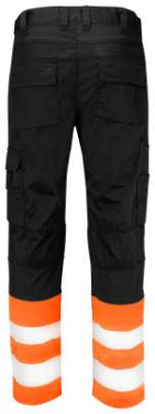 6537 – Stretchhose, EN ISO 20471 CLASS 1, Orange/Schwarz - ProJob (4)
