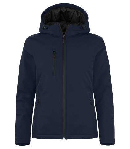 Padded Softshell – Kapuzenpullover (Damen), Dunkelblau - Clique (1)
