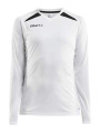 PRO Control Impact Ls – T-Shirt (Damen), Weiß/Schwarz