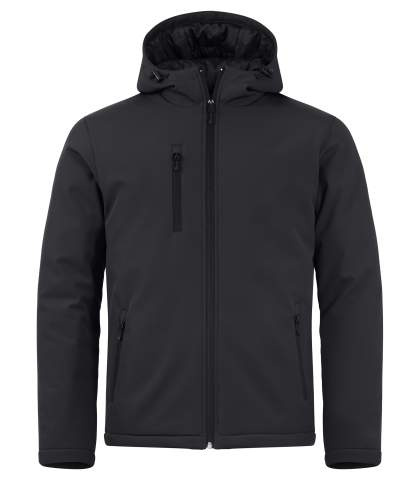 Padded Softshell – Kapuzenpullover, Schwarz – Clique (1)
