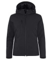 Padded Softshell – Kapuzenpullover (Damen), Schwarz