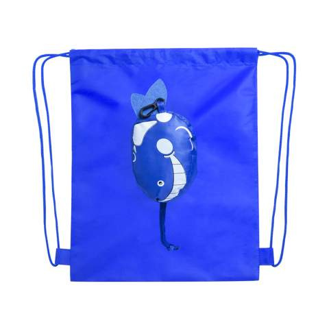 Faltbarer Beutel mit Kordelzug Kissa, Blau – Makito