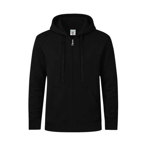 Kapuzenpullover für Erwachsene mit Reißverschluss „keya“ SWZ280, Schwarz – KEYA
