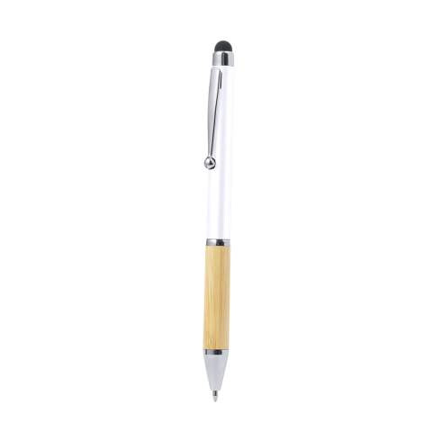 Kugelschreiber mit Touchpen Zadron, Weiss – Makito
