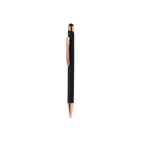 Kugelschreiber mit Touchpen Taulf, Schwarz – Makito